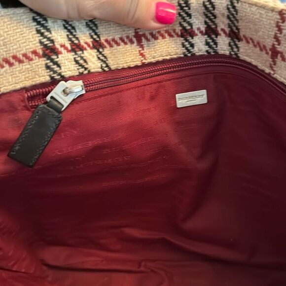 Burberry *RARE* *CABIN COUTURE* Wool Novacheck Plaid Tote Bag - Picture 6 of 15